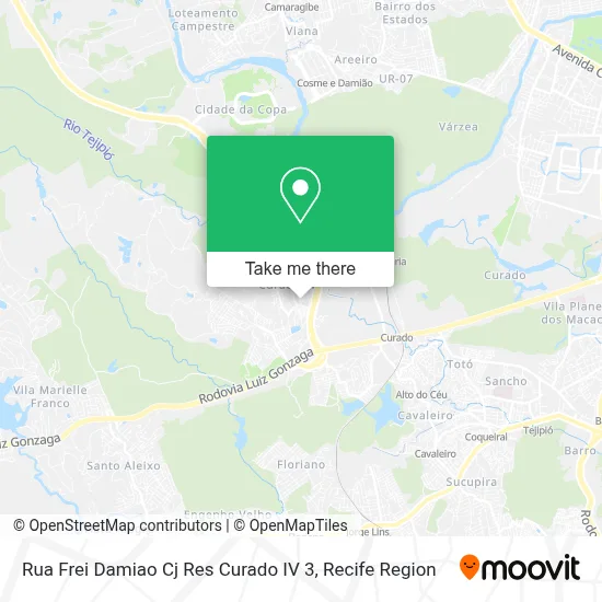 Rua Frei Damiao Cj Res Curado IV 3 map