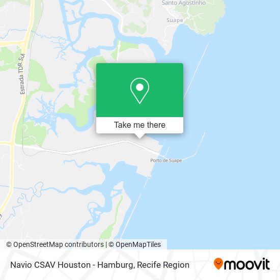 Navio CSAV Houston - Hamburg map