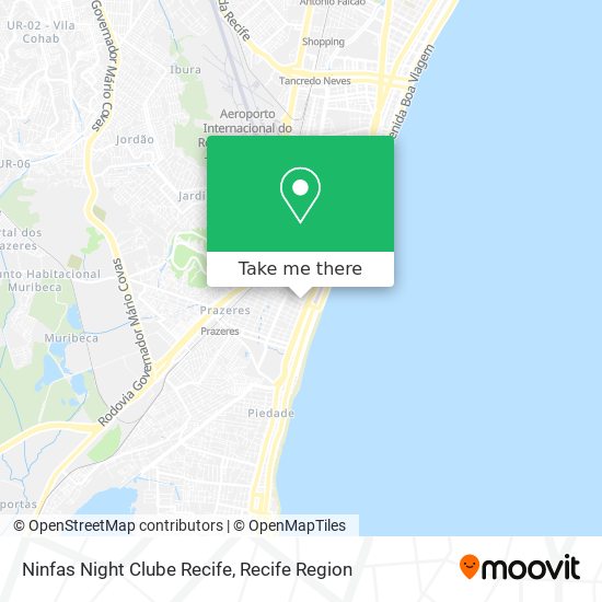 Ninfas Night Clube Recife map