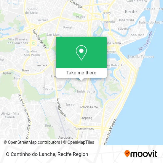 O Cantinho do Lanche map