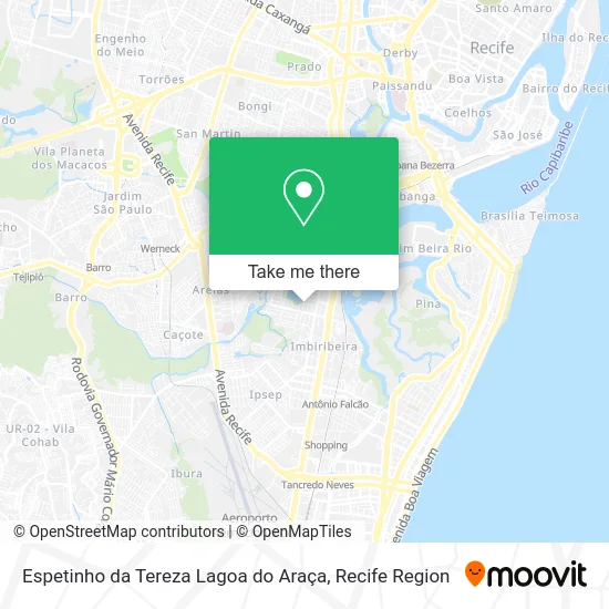 Espetinho da Tereza Lagoa do Araça map