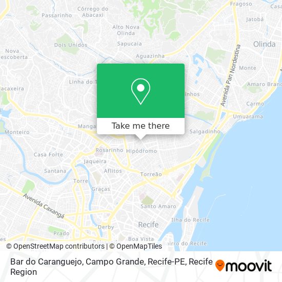 Bar do Caranguejo, Campo Grande, Recife-PE map