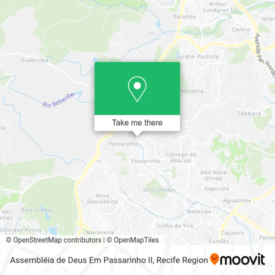 Assembléia de Deus Em Passarinho II map