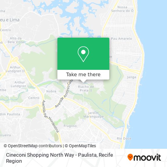 Mapa Cineconi Shopping North Way - Paulista