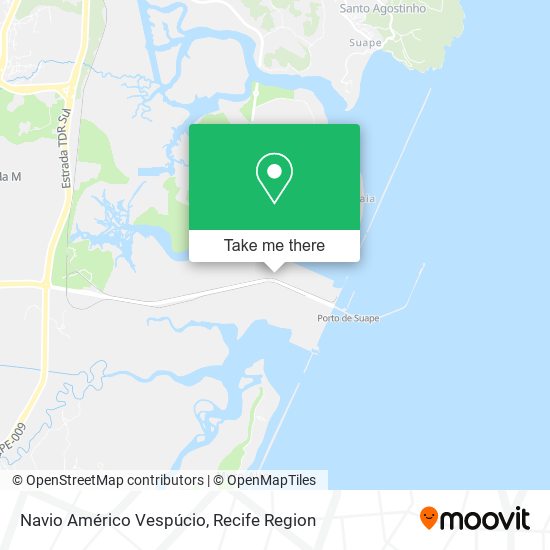 Navio Américo Vespúcio map