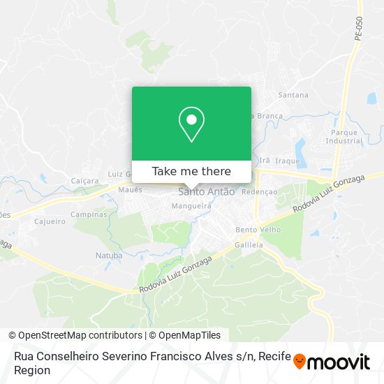 Rua Conselheiro Severino Francisco Alves s / n map