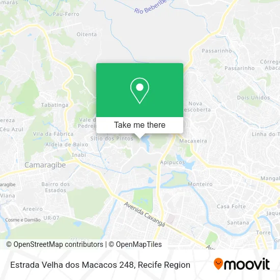 Estrada Velha dos Macacos 248 map