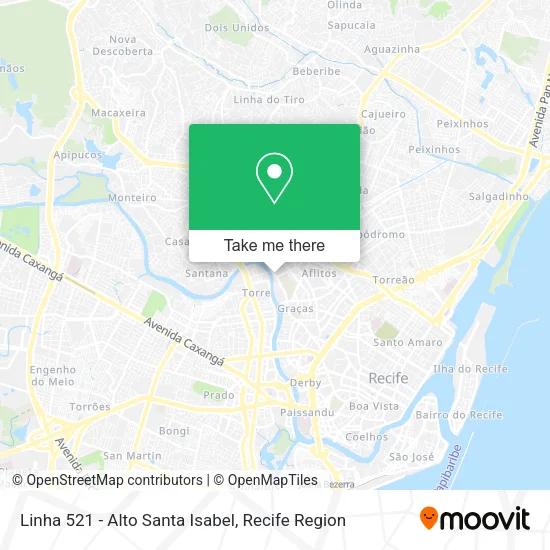 Linha 521 - Alto Santa Isabel map