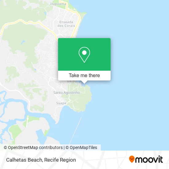Calhetas Beach map