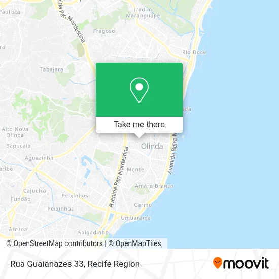 Rua Guaianazes 33 map