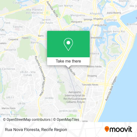Rua Nova Floresta map