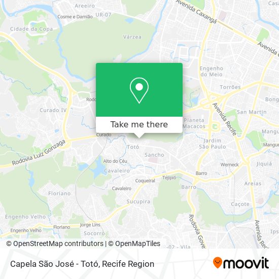 Capela São José - Totó map