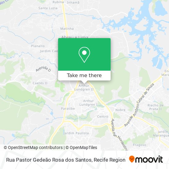 Rua Pastor Gedeão Rosa dos Santos map