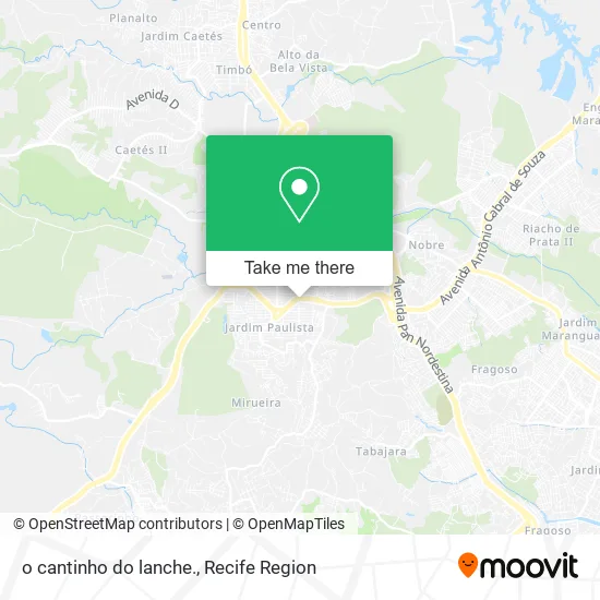 o cantinho do lanche. map