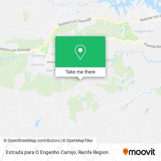 Estrada para O Engenho Carnijo map
