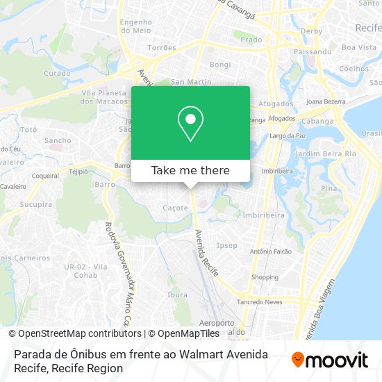 Parada de Ônibus em frente ao Walmart Avenida Recife map