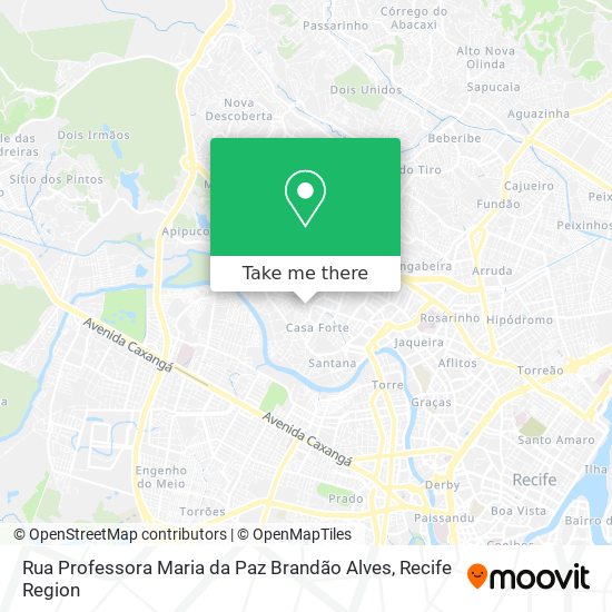 Mapa Rua Professora Maria da Paz Brandão Alves