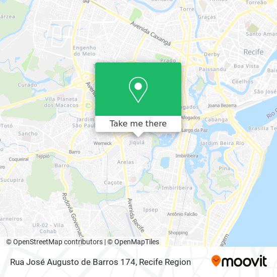 Rua José Augusto de Barros 174 map