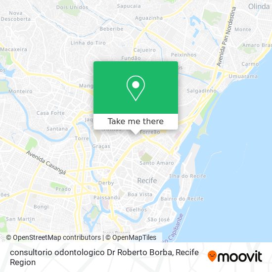 Mapa consultorio odontologico Dr Roberto Borba