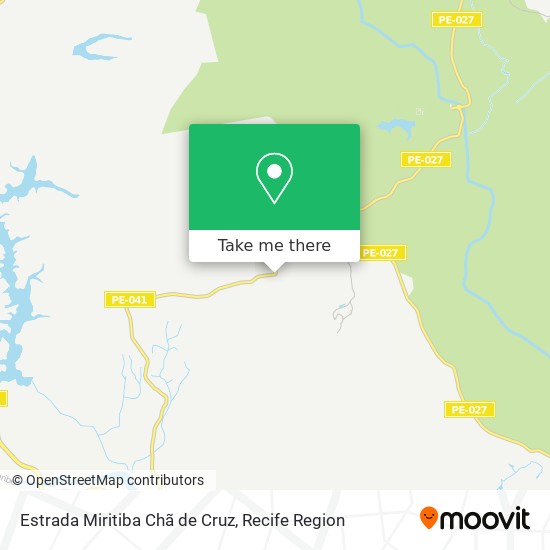 Estrada Miritiba Chã de Cruz map