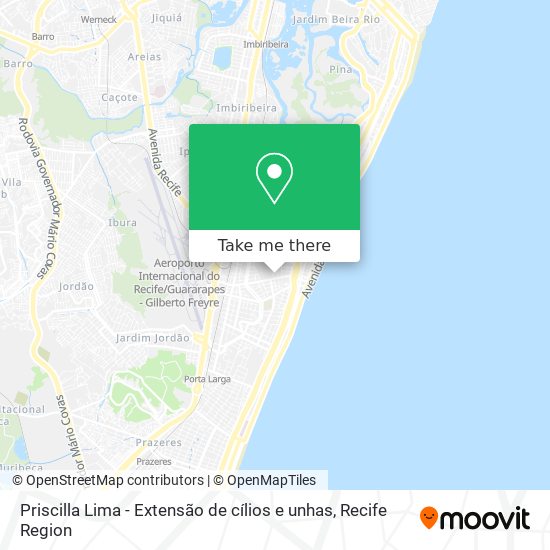 Mapa Priscilla Lima - Extensão de cílios e unhas