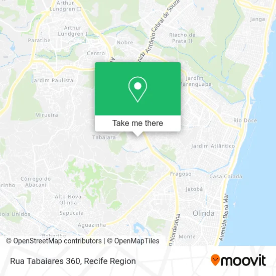 Rua Tabaiares 360 map