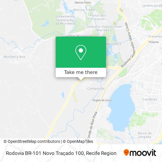 Rodovia BR-101 Novo Traçado 100 map