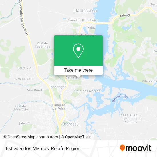 Estrada dos Marcos map