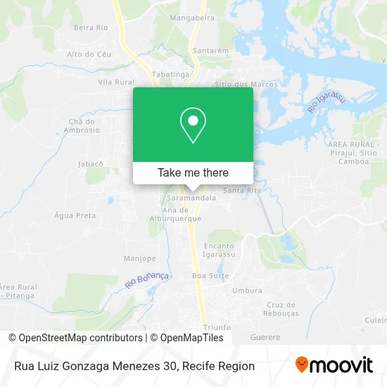Rua Luiz Gonzaga Menezes 30 map