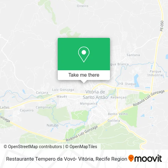Mapa Restaurante Tempero da Vovó- Vitória