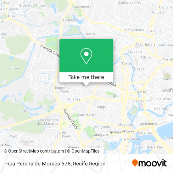 Mapa Rua Pereira de Morães 678