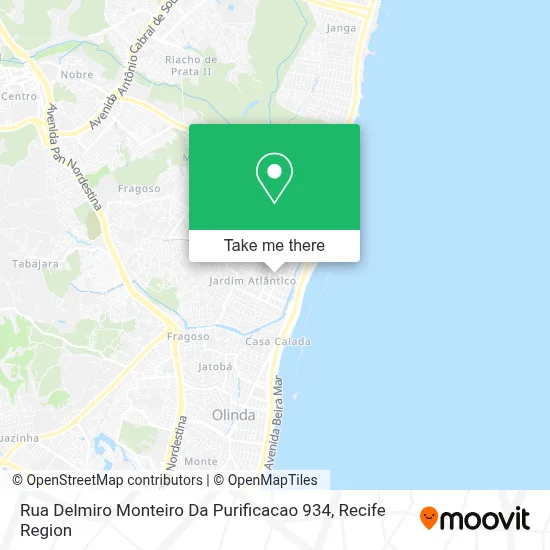 Rua Delmiro Monteiro Da Purificacao 934 map