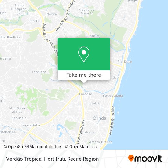 Verdão Tropical Hortifruti map