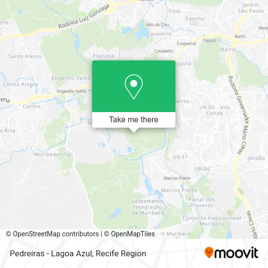 Pedreiras - Lagoa Azul map