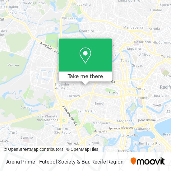 Arena Prime - Futebol Society & Bar map