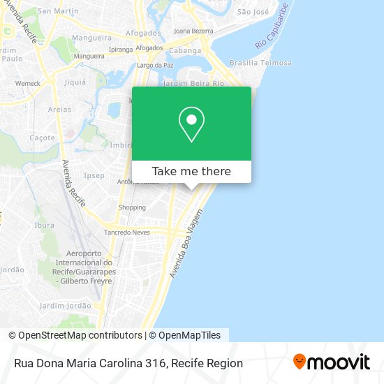 Mapa Rua Dona Maria Carolina 316