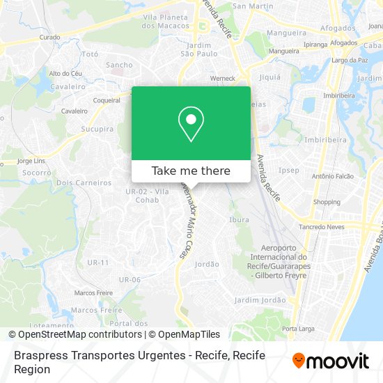 Braspress Transportes Urgentes - Recife map