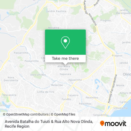 Avenida Batalha do Tuiuti & Rua Alto Nova Olinda map