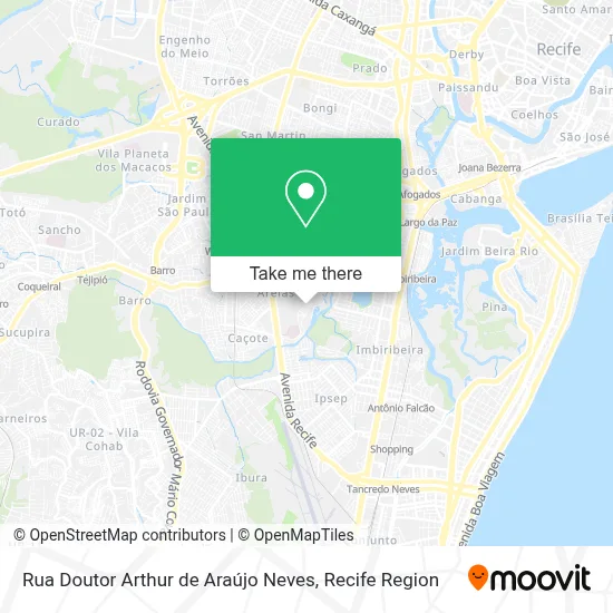 Rua Doutor Arthur de Araújo Neves map