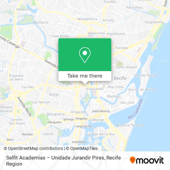 Mapa Selfit Academias – Unidade Jurandir Pires