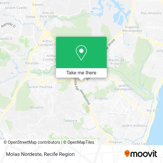 Molas Nordeste map