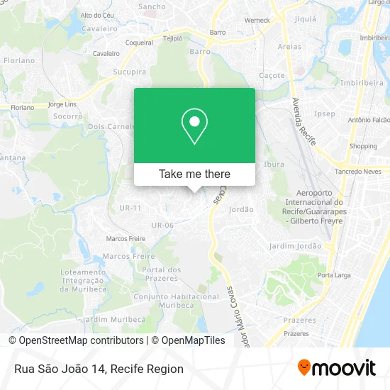 Rua São João 14 map