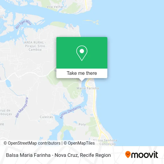 Balsa Maria Farinha - Nova Cruz map