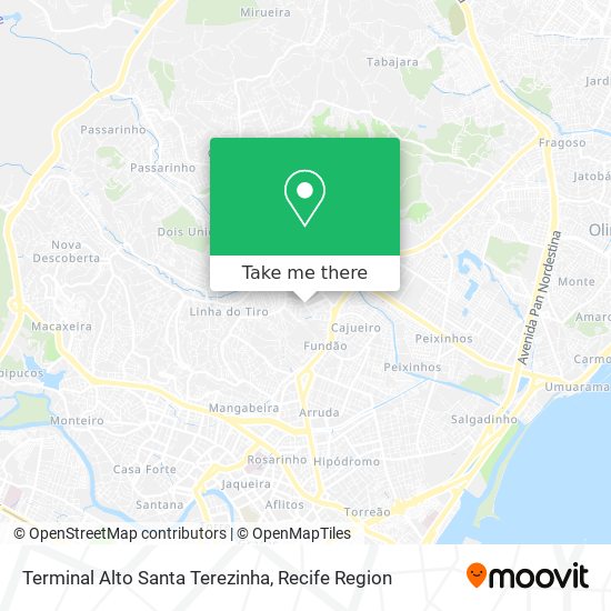 Terminal Alto Santa Terezinha map