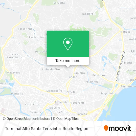 Terminal Alto Santa Terezinha map