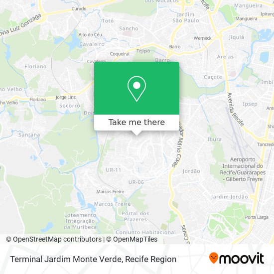 Terminal Jardim Monte Verde map