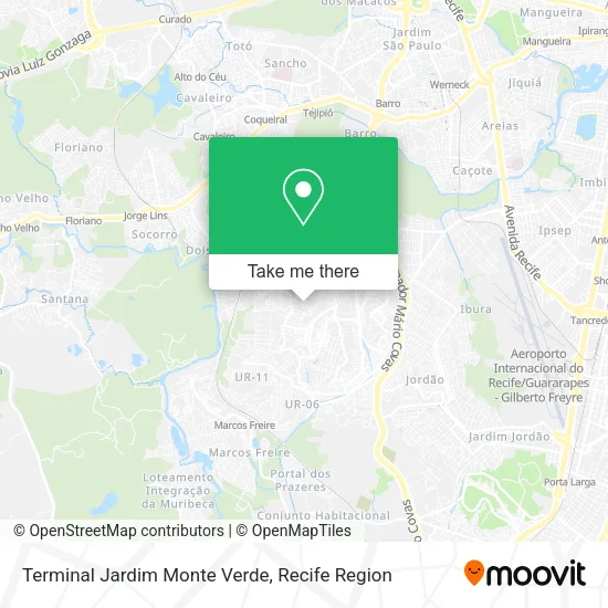 Terminal Jardim Monte Verde map