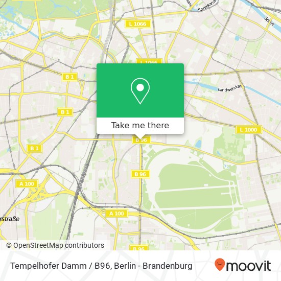 Tempelhofer Damm / B96, Kreuzberg, 10965 Berlin map