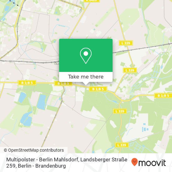 Multipolster - Berlin Mahlsdorf, Landsberger Straße 259 map