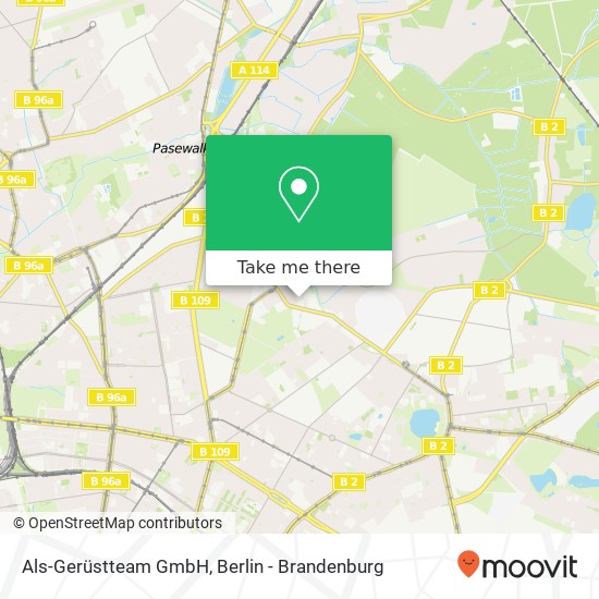 Карта Als-Gerüstteam GmbH, Eigerstraße 30 Heinersdorf, Berlin